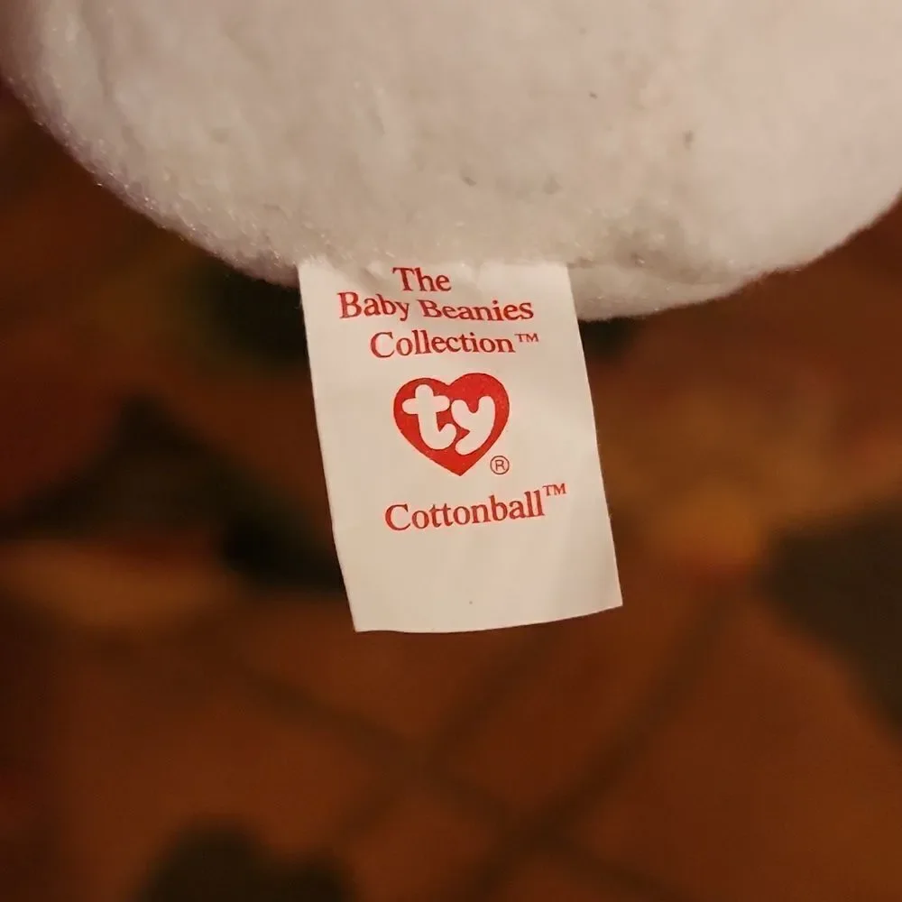 Ty Cottonball Christmas Baby Beanies Ornament RARE 4